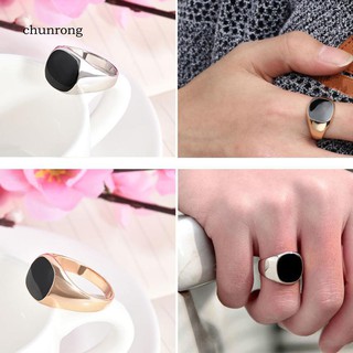 ภาพหน้าปกสินค้าCHU_Solid Polished Stainless Steel Band Biker Men Signet Ring Finger Jewelry Gift ที่เกี่ยวข้อง