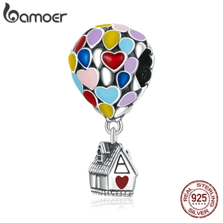 Bamoer 100% Silver 925 Hotair Balloon Pendant For Bracelet DIY Fashion Charm Jewellery BSC417