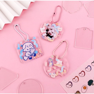 &lt;พร้อมส่ง&gt; แผ่นป้าย Diy ✨2ชิ้น-10ชิ้น✨ Chain Tag (No Pattern) แผ่นใส พวงกุญแจ ป้ายใส แผ่นอะครีลิก ป้าย โซ่ไข่ปลา