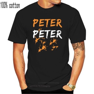 เสื้อยืดผ้าฝ้ายพิมพ์ลาย เสื้อยืด พิมพ์ลาย Peter Peter Halloween สีดํา สําหรับผู้ชาย En1 S