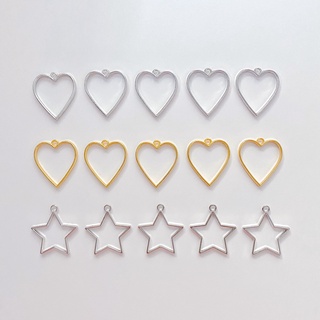 จี้หัวใจ จี้ดาว กรอบหัวใจ กรอบดาว สำหรับทตกแต่งงานDIY จี้เรซิ่น
