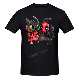 Deap00l เสื้อยืด แขนสั้น พิมพ์ลายกราฟฟิค Stitch Toothless