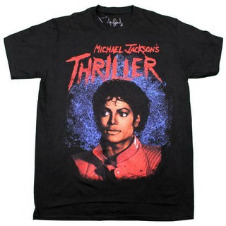เสื้อยืดผ้าฝ้ายCOTTON เสื้อยืด พิมพ์ลาย Michael Jackson Thriller Piece สําหรับผู้ชายS-5XL