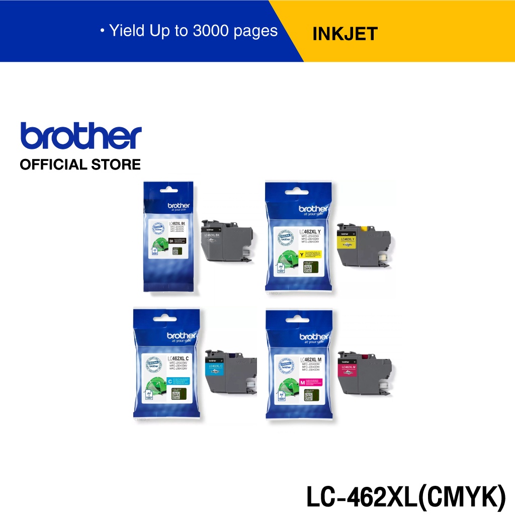 brother-lc-462xlbk-c-m-y-หมึกอิงค์เจ็ทของแท้-สำหรับเครื่องอิงค์เจ็ทรุ่น-mfc-j2340dw-mfc-j2740dw-mfc-j3540dw-mfc-j3940dw