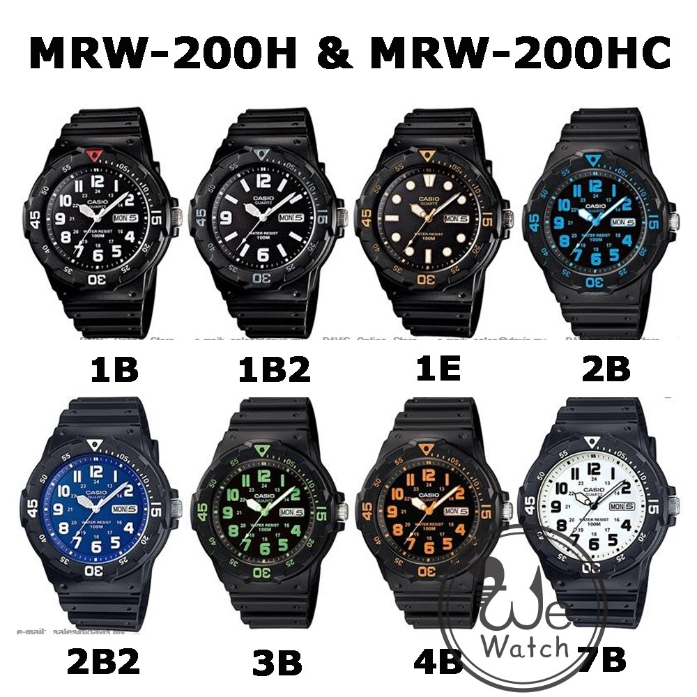 ภาพสินค้าCASIO % รุ่น MRW-200H MRW-200HC นาฬิกาผู้ชาย กล่องและรับประกัน 1ปี MRW200 MRW200H MRW200HC จากร้าน wewatchs บน Shopee ภาพที่ 2
