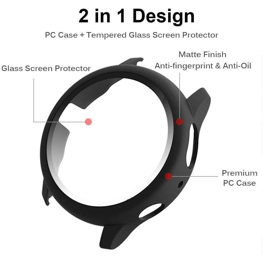 ภาพสินค้าเคส กระจกนิรภัยสำหรับ Samsung galaxy watch 2 40mm matte PC glass Samsung galaxy watch 2 44mm Case PC Hard Tempered glass Full covered Hard Protective Cover จากร้าน ft.th บน Shopee ภาพที่ 3