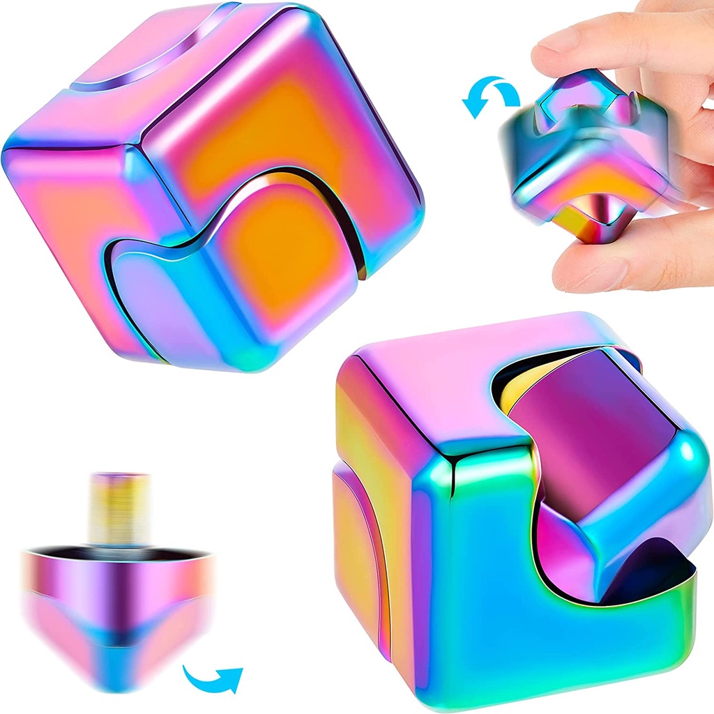 4in1 ของเล่น Fidget Cube Spinner โลหะอัลลอย คลายเครียด สําหรับเด็ก