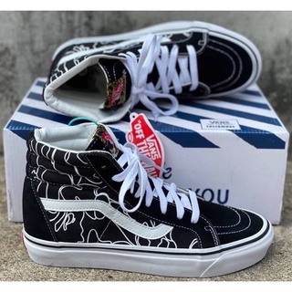 รอวเท้าผ้าใบข้อสูง🗝V*ans X Bape® Sk8-Hi 38 DX sz.37- 44 (สินค้าพร้อมกล่อง) มีเก็บปลายทาง