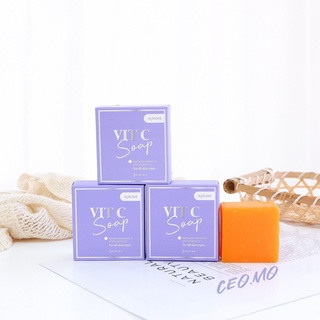 VITC SOAP สบู่ส้มวิตซี สบู่ตัวขาว ผิวกระจ่างใส กระตุ้นคอลลาเจนใต้ผิว