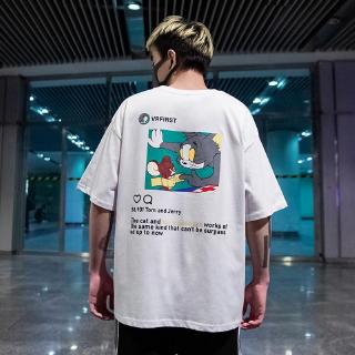 เสื้อยืดลำลอง แขนสั้น สไตล์เกาหลี ฮิปฮอป สตรีท โอเวอร์ไซซ์ สำหรับผู้หญิง และผู้ชาย