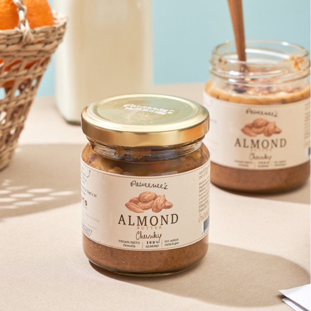 ภาพหน้าปกสินค้าเนยถั่ว Almond Butter อัลมอนด์ 100% 200g.  Paweenees จากร้าน paweenees บน Shopee