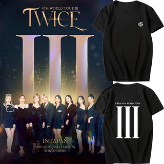 ❤️ Twice 4TH WORLD TOUR III เสื้อยืดลําลอง สําหรับผู้ชาย และผู้หญิง แขนสั้น คอกลม พิมพ์ลาย TWICE