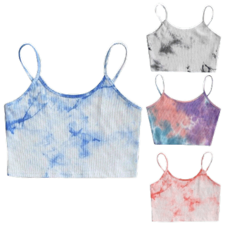 โปรโมชั่น : SH เสื้อครอปสายเดี่ยว สีเรนโบว์ ลายมัดย้อมSUNBALEE
