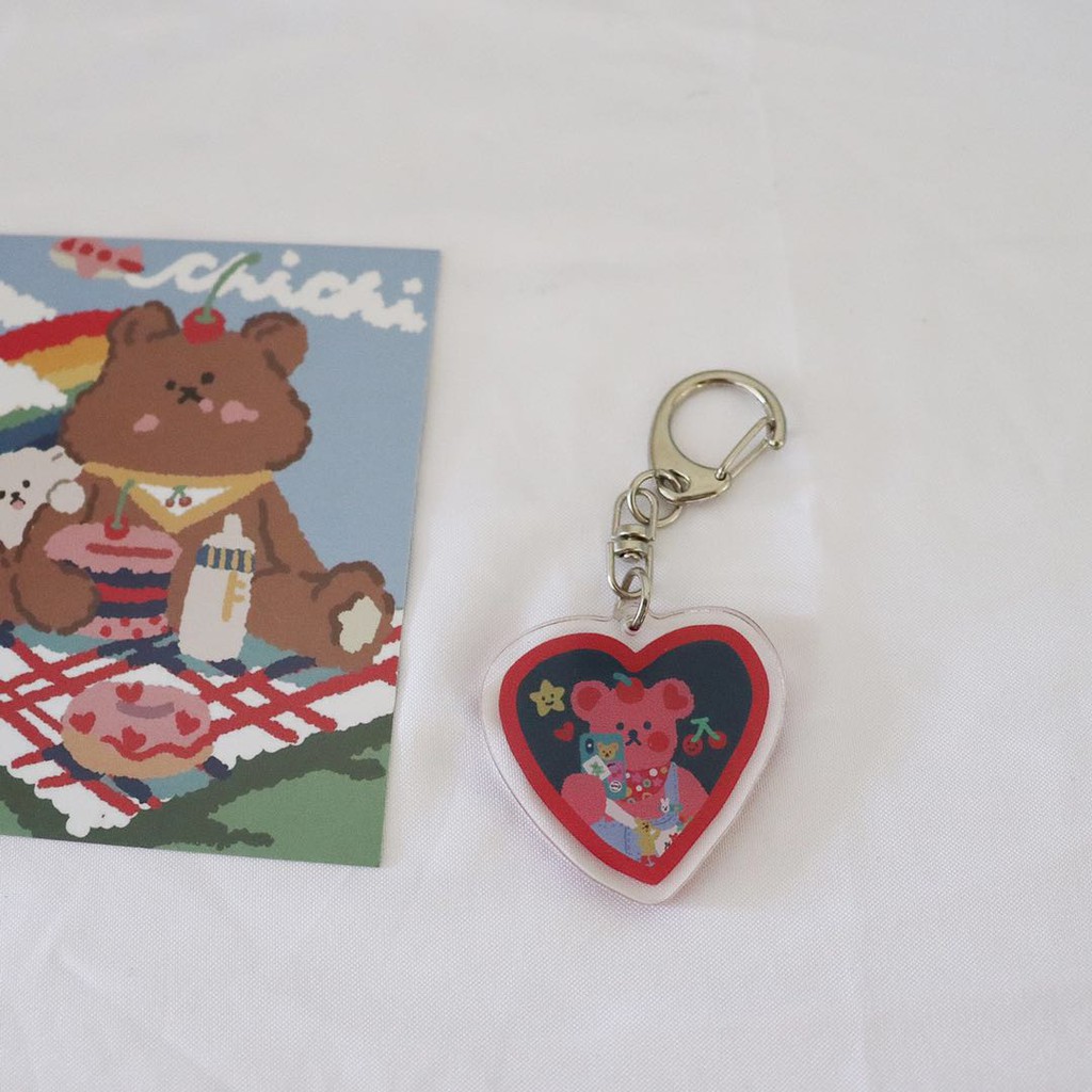 ภาพสินค้าพวงกุญแจอะคริลิก จี้รูปหมี สำหรับห้อยตกแต่ง จากร้าน chrispherlison.th บน Shopee ภาพที่ 4
