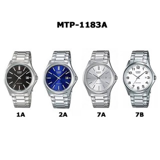 ภาพหน้าปกสินค้าCasio นาฬิกาข้อมือผู้ชาย สายสแตนเลส รุ่น MTP-1183A,MTP-1183A-1A,MTP-1183A-2A,MTP-1183A-7A,MTP-1183A-7B ซึ่งคุณอาจชอบราคาและรีวิวของสินค้านี้