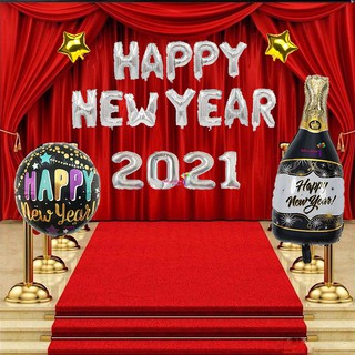 Balloon fest เซ็ท ลูกโป่งฟอยล์ Happy new year 2021 ปีใหม่ HNY ปีใหม่