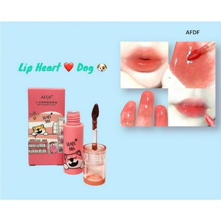 💄AFDF517 ลิปกลอส Heart🤍 Dog แบบน่ารัก Mirror Lip Glaze ลิปกลอสปากฉ่ำ สีสวย เพิ่มความชุ่มชื้นให้ปากน่าจุ๊บ!🥰
