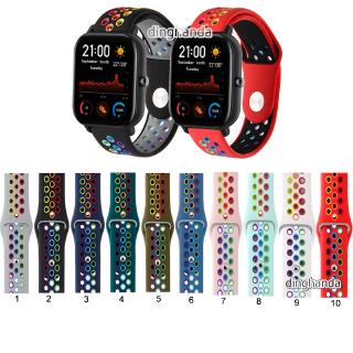 สายรัดซิลิโคนสำหรับ Huami Amazfit GTS 2e GTS2 mini GTS3 Smart Watch