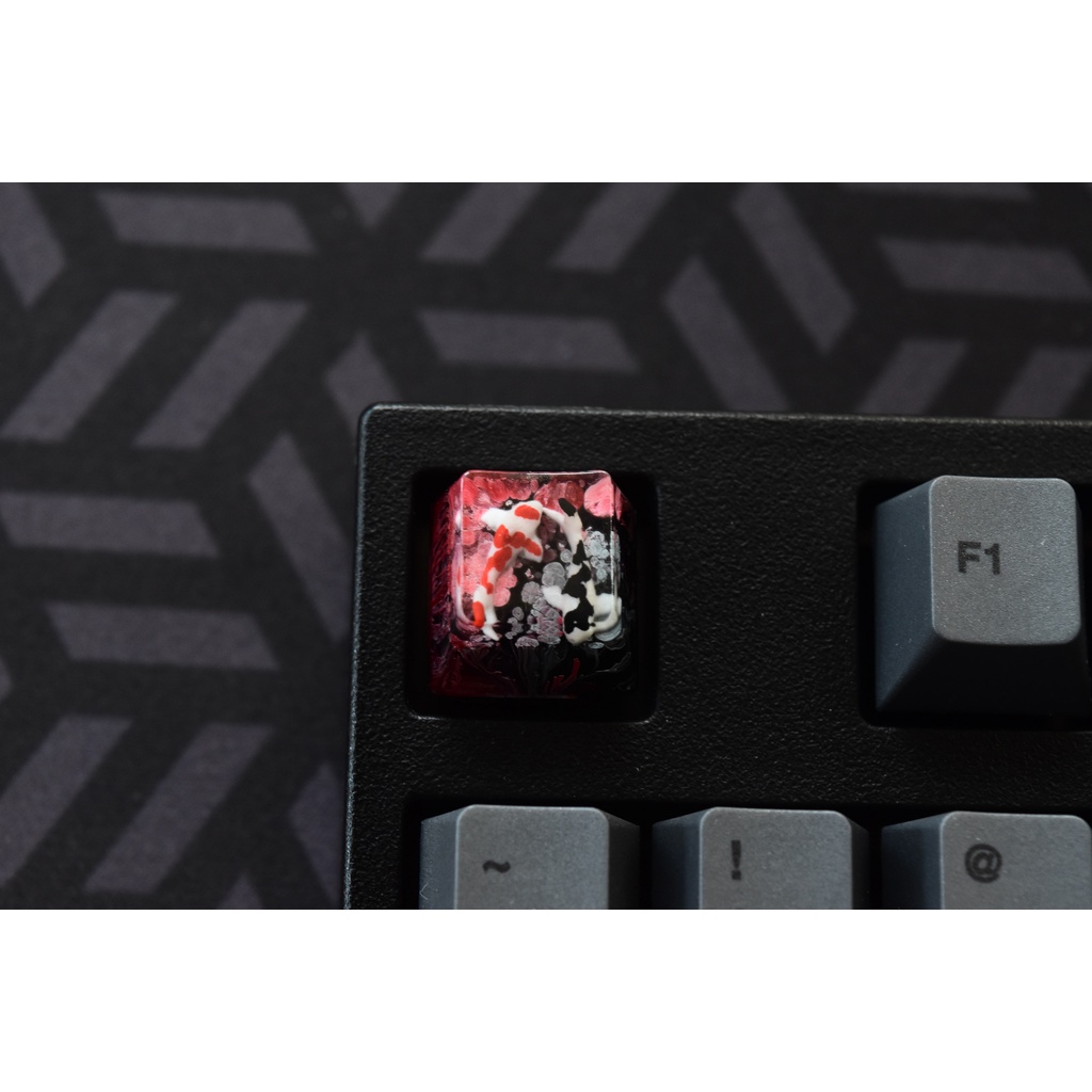 artisan-keycap-black-pink-carp-fish-งาน-handmade-งานฝีมือ-สวยงาม-พร้อมส่งในไทยครับ