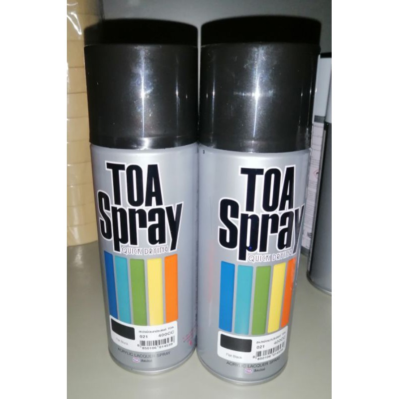 TOA สีสเปรย์อเนกประสงค์ มีหลายสี (ดูสีที่ตัวเลือก) ทีโอเอ สีขาว สีดำเงา ...