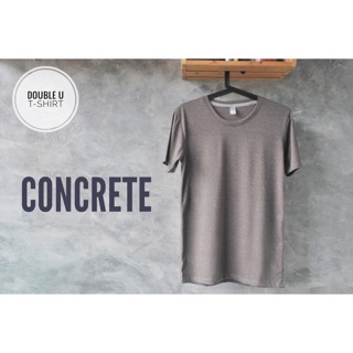 ออกใบกำกับภาษีได้ - เสื้อยืดสีพื้น ConCrete ( ท็อปสีเทาหม่น) ** เสื้อยืดซักไม่ต้องรีด **