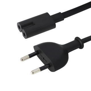 ภาพหน้าปกสินค้าสายไฟ Eu พรีเมี่ยม สําหรับ apple TV Mac Mini Time Capsule PS4 Figure 8 C7 to Euro Eu European 2 pin AC Plug HD ที่เกี่ยวข้อง