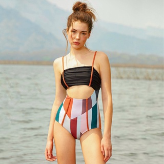 [Coralist Swimwear] ชุดว่ายน้ำวันพีซ​ Lula สี Midnight/Sunrise Spectrum (CREX203)