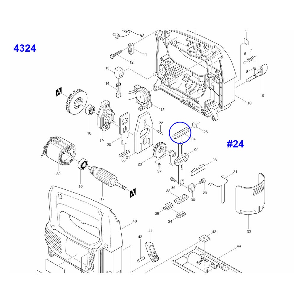 ภาพสินค้าเหล็กประคอง แกนชักบน-ล่าง Makita มากีต้า, Maktec มาคเทค 4323 , 4324 , 4327, 4329, MT431, M4301, M4301B Pn.313082-6 (แ... จากร้าน st_electric บน Shopee ภาพที่ 5