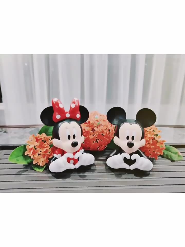 disney-พร้อมส่ง-ราคาประหยัด-ใหม่-ฟิกเกอร์มิกกี้-มินนี่เมาส์-สตูดิโอ-ขนาดเล็ก-สําหรับตกแต่งรถยนต์