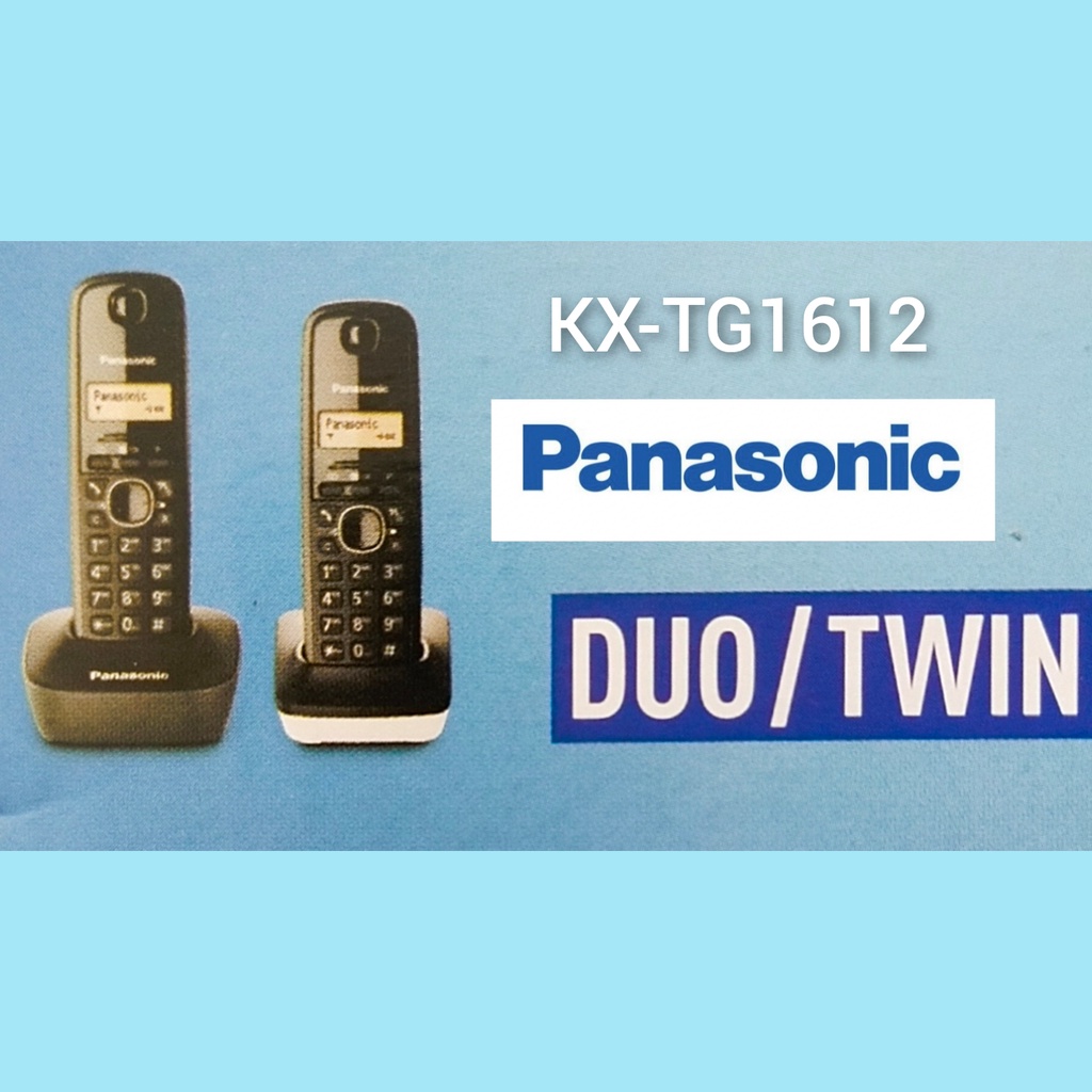 ภาพสินค้าPanasonic โทรศัพท์ไร้สาย รุ่น KX-TG1612SP 1ชุด 2 เครื่อง (สีดำ-ขาว) จากร้าน 3n_intel บน Shopee ภาพที่ 2