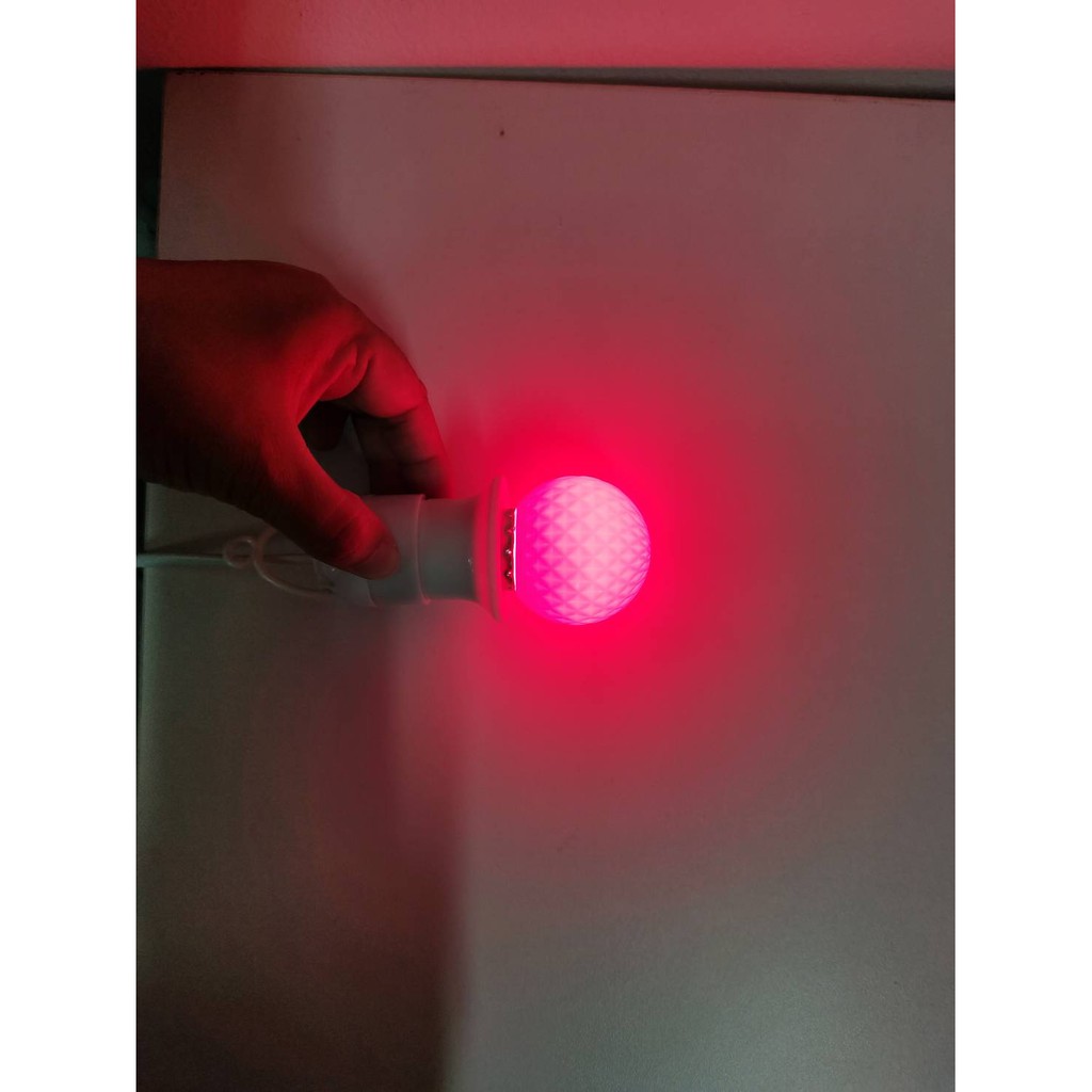 หลอดไฟled-3w-แสงสีแดง-หลอดไฟปิงปอง-หลอดไฟสีประดับตกแต่งหลอด-ไฟสีใช้สำหรับตกแต่งห้อง-ขั้วe27