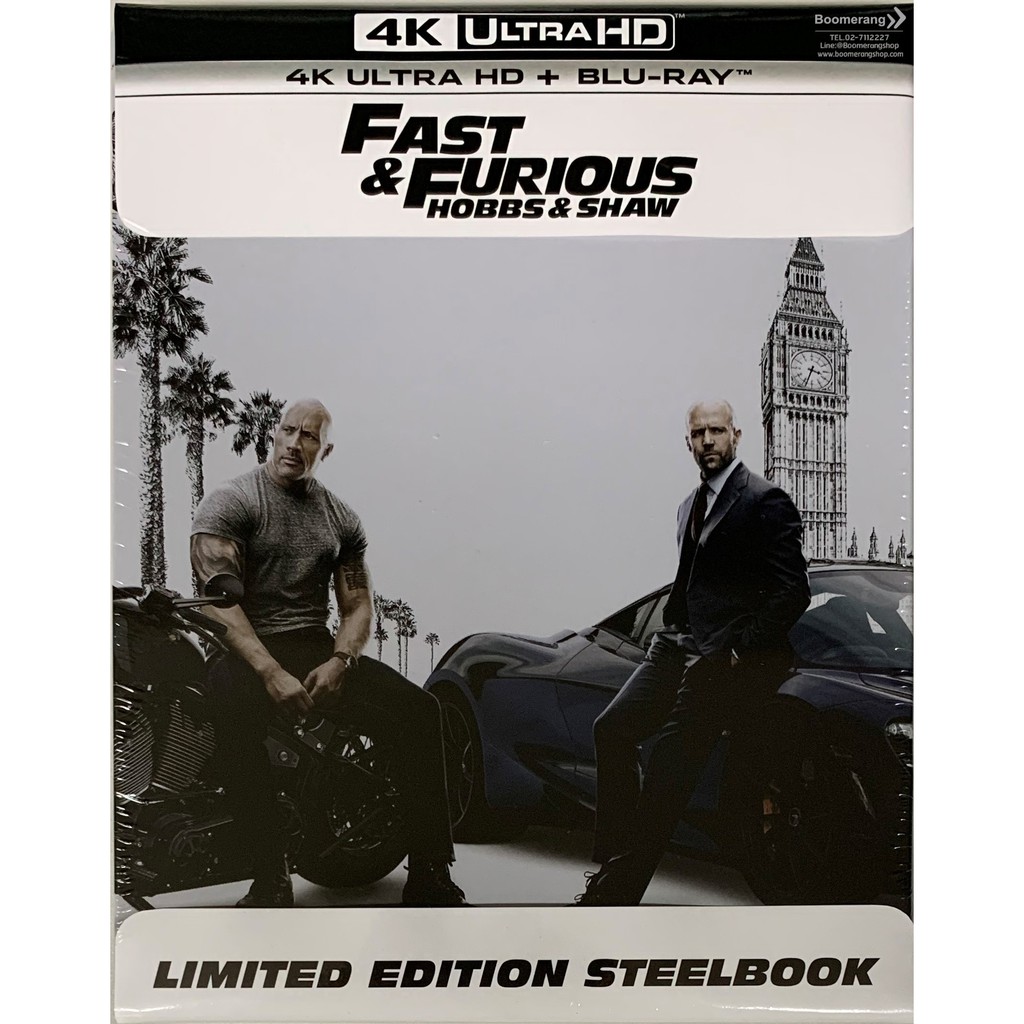 Fast Furious Presents Hobbs Shaw Steelbook 4k Uhd Blu Ray Region