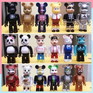 Trendy toy bearbrick hand-made building block bear decoration doll home gift toy 100% brute force bear 7cm blind box