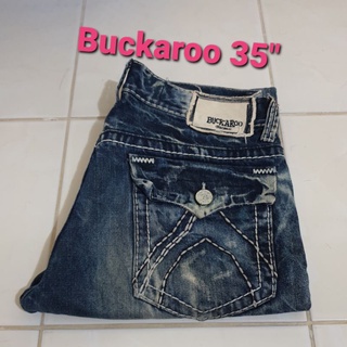 ยีนส์ขาสั้นสภาพ 93%ยี่ห้อ buckaroo เอว 35 นิ้ว