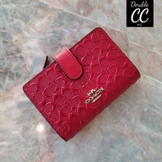 (แท้ 💯%‼ Factory) COACH F25937 MEDIUM CORNER ZIP WALLET