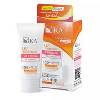 KA UV WHITENING SOFT CREAM OIL CONTROL SPF50+PA++[15g.] เคเอ ยูวี กันแดด เนื้อครีมบางเบา คุมมัน กันฝุ่น ไม่ดำ ไม่เยิ้ม