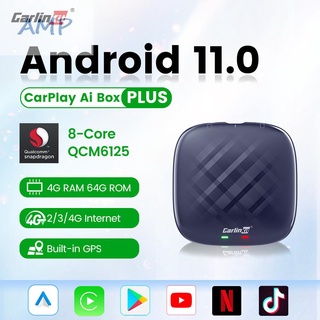 Carlinkit Ai Box QCM6125 Mini AN11.0 กล่องคาร์เพลย์ Android Auto 4+64G 8-Core กล่องสตรีมมิ่ง สําหรับรถยนต์