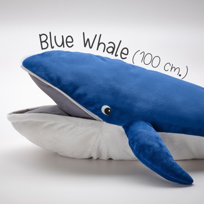 ราคาและรีวิวNEW  วาฬสีฟ้า 100 ซม. IKEA BLVINGAD บลัววิงกอดE