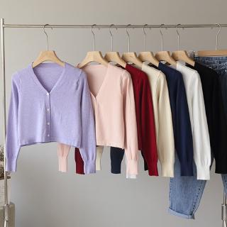 [พร้อมส่ง] เสื้อแขนยาวผ้าถักสไตล์เกาหลีสําหรับผู้หญิง