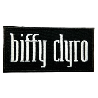 Biffy Clyro ตัวรีดติดเสื้อ หมวก กระเป๋า แจ๊คเก็ตยีนส์ Hipster Embroidered Iron on Patch  DIY