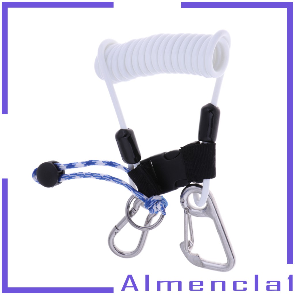 พร้อมสต็อก-professional-stainless-steel-scuba-diving-spring-coil-lanyard-with-bolt-snap-almencla1