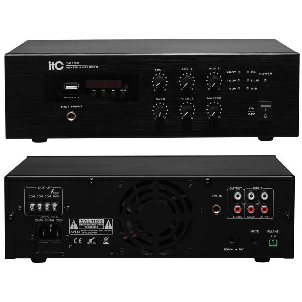 itc-audio-t-b120-มิกเซอร์แอมป์-120-วัตต์-mini-mixer-amplifier-with-mp3-tuner-bluetooth