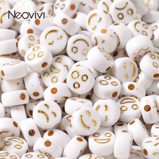 ภาพขนาดย่อของภาพหน้าปกสินค้า100 Pcs สีสันยิ้มลูกปัดอะครีลิคน่ารัก Emoji Expression ลูกปัดสำหรับสร้อยข้อมือแฮนด์เมด DIY สร้อยคอวันเกิด Gift จากร้าน neovivifashion1.th บน Shopee ภาพที่ 1