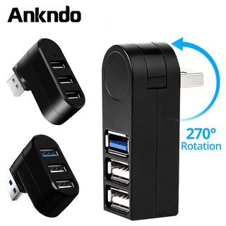 Ankndo 3 พอร์ต Usb Hub สําหรับแล็ปท็อปคอมพิวเตอร์มินิอะแดปเตอร์ Splitter เคเบิ้ลข้อมูล Hab 2.0 3.0