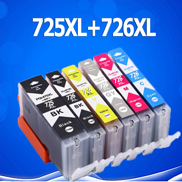 pgi-725-cli-726-หมึก-pgi725-cli726-ดำ-pgi725xl-cli726xlหมึกรีฟิลเหมาะสำหรับ-canon-ip4870-ip4970-ix6560-g8270