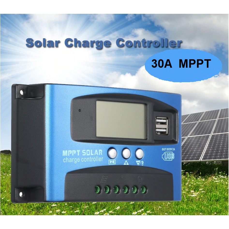 ภาพหน้าปกสินค้า30A Solar charge controller 12V/24V MPPT