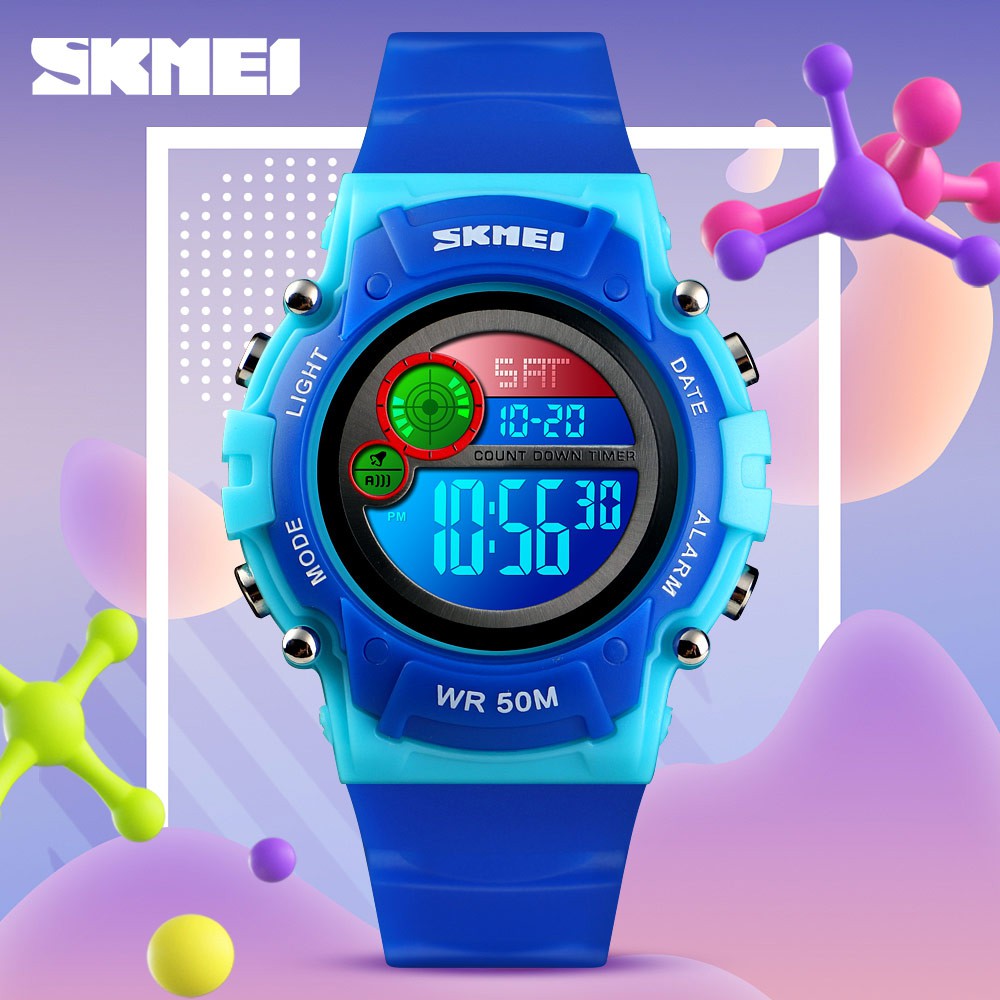 ภาพหน้าปกสินค้าSKMEI NEW 1477 Kids LED Waterproof Digital Watch Alarm Clock จากร้าน skimei.th บน Shopee