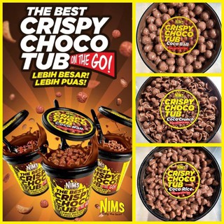 ภาพหน้าปกสินค้าLot ล่าสุด 9/2024 Nims crispy Choco tub  นำเข้ามาเลเซีย ขนมเคลือบชอคโกแลต ขนมทานเล่น ชอคโก้คริสปี้ ที่เกี่ยวข้อง