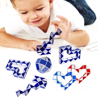 3 D Magic Cubes Puzzle Magic Puzzles Snake Shape ของเล่นสําหรับเด็ก / ผู้ใหญ่