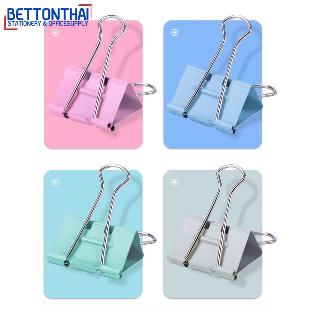 deli-8555s-binder-clip-19-mm-คลิปหนีบกระดาษสีแฟนซี-รุ่นประหยัดแรง-30-ขนาด-19-mm-แพ็ค-40-ชิ้น-คลิป-คลิปหนีบกระดาษ-คลิปสี